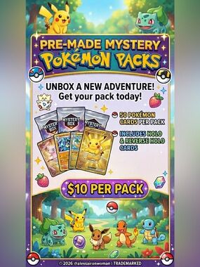 ✨Pokémon 50-Card Mystery Packs✨